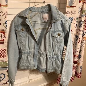 Long sleeve blue Jean jacket (scrunched waist)